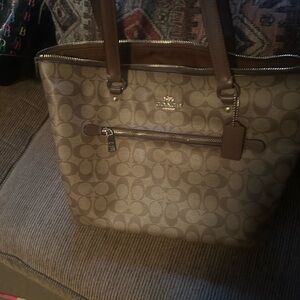 Coach Brown Signature Tote Bag